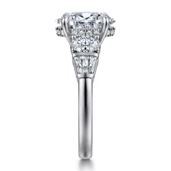 Sale Gabriel & Co. Leane - 14K White Gold Oval Diamond Engagement Ring
