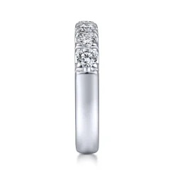 Hot Gabriel & Co. Lecce - 14K White Gold Round 7 Stone Diamond Anniversary Band - 1 ct