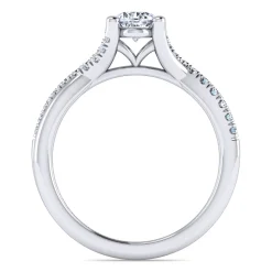 Hot Gabriel & Co. Leigh - 14K White Gold Oval Diamond Engagement Ring