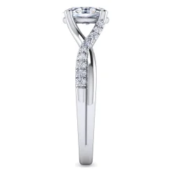 Hot Gabriel & Co. Leigh - 14K White Gold Oval Diamond Engagement Ring