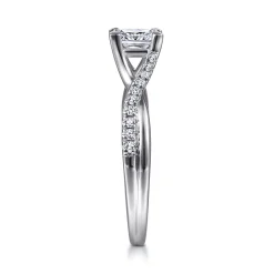 Discount Gabriel & Co. Leigh - 14K White Gold Princess Cut Diamond Engagement Ring