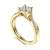 Best Gabriel & Co. Leigh - 14K Yellow Gold Princess Cut Diamond Engagement Ring