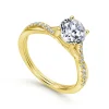 Discount Gabriel & Co. Leigh - 14K Yellow Gold Round Diamond Engagement Ring