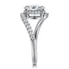 Outlet Gabriel & Co. Leina - 14K White Gold Bypass Oval Shape Hidden Halo Diamond Engagement Ring