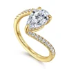 Online Gabriel & Co. Leina - 14K Yellow Gold Bypass Pear Shape Hidden Halo Diamond Engagement Ring