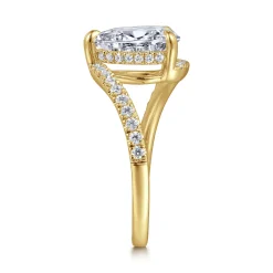 Online Gabriel & Co. Leina - 14K Yellow Gold Bypass Pear Shape Hidden Halo Diamond Engagement Ring