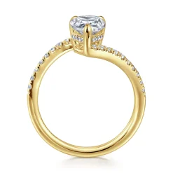 Online Gabriel & Co. Leina - 14K Yellow Gold Bypass Pear Shape Hidden Halo Diamond Engagement Ring