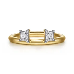 Outlet Gabriel & Co. Lela - 14K Yellow Gold Trapezoid Diamond Enhancer - 0.3 ct