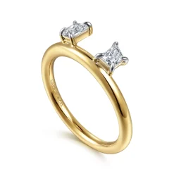 Outlet Gabriel & Co. Lela - 14K Yellow Gold Trapezoid Diamond Enhancer - 0.3 ct