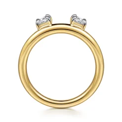 Outlet Gabriel & Co. Lela - 14K Yellow Gold Trapezoid Diamond Enhancer - 0.3 ct
