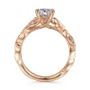 Online Gabriel & Co. Lena - 14K Rose Gold Floral Round Diamond Engagement Ring