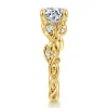 Online Gabriel & Co. Lena - 14K Yellow Gold Floral Round Diamond Engagement Ring