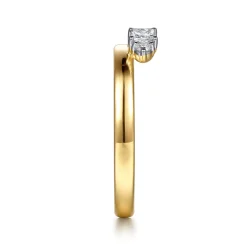 Outlet Gabriel & Co. Lennon - 14K Yellow Gold Princess and Round Diamond Enhancer - 0.35 ct