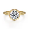 Hot Gabriel & Co. Libbie - 14K Yellow Gold Bezel Prong Round Diamond Engagement Ring