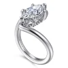 Outlet Gabriel & Co. Lidya - 14K White Gold Bypass Marquise Shape Diamond Engagement Ring