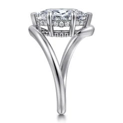 Outlet Gabriel & Co. Lidya - 14K White Gold Bypass Marquise Shape Diamond Engagement Ring