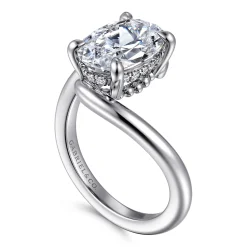 Online Gabriel & Co. Lidya - 14K White Gold Bypass Oval Diamond Engagement Ring