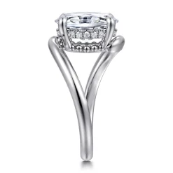 Online Gabriel & Co. Lidya - 14K White Gold Bypass Oval Diamond Engagement Ring