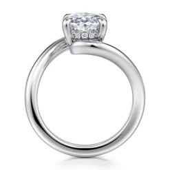 Online Gabriel & Co. Lidya - 14K White Gold Bypass Oval Diamond Engagement Ring