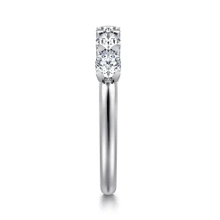 Gabriel & Co. Liege - 14K White Gold Oval Diamond Anniversary Band - 0.75 ct