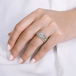 Sale Gabriel & Co. Lilith - 14K White-Yellow Gold Round Diamond Engagement Ring