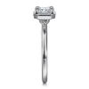 Outlet Gabriel & Co. Linen - 14K White Gold East West and Bezel Prong Radiant Cut Diamond Engagement Ring