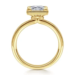 Online Gabriel & Co. Linen - 14K Yellow Gold Bezel Prong Princess Cut Diamond Engagement Ring