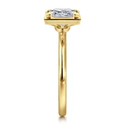 Online Gabriel & Co. Linen - 14K Yellow Gold Bezel Prong Princess Cut Diamond Engagement Ring
