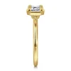 Clearance Gabriel & Co. Linen - 14K Yellow Gold East West and Bezel Prong Emerald Cut Diamond Engagement Ring