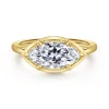 Gabriel & Co. Linen - 14K Yellow Gold East West and Bezel Prong Marquise Shape Diamond Engagement Ring
