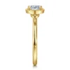 Sale Gabriel & Co. Linen - 14K Yellow Gold East West and Bezel Prong Oval Diamond Engagement Ring