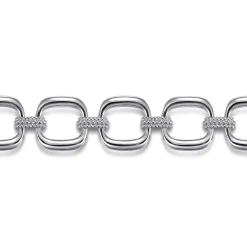 Best Gabriel & Co. Link Chain Bracelet 925 Sterling Silver Bujukan