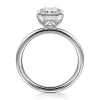 Best Gabriel & Co. Linny - 14K White Gold Radiant Cut Bezel Set Diamond Engagement Ring