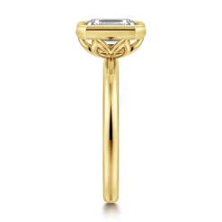 Online Gabriel & Co. Linny - 14K Yellow Gold Emerald Cut Bezel Set Diamond Engagement Ring