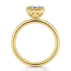 Online Gabriel & Co. Linny - 14K Yellow Gold Emerald Cut Bezel Set Diamond Engagement Ring