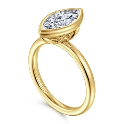 Online Gabriel & Co. Linny - 14K Yellow Gold Marquise Shape Bezel Set Diamond Engagement Ring