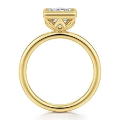 Online Gabriel & Co. Linny - 14K Yellow Gold Princess Cut Bezel Set Diamond Engagement Ring