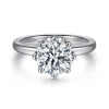 Hot Gabriel & Co. Liona - 14K White Gold Round Solitaire Diamond Engagement Ring
