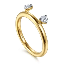 Discount Gabriel & Co. Loa - 14K Yellow Gold Prong Setting Diamond Enhancer - 0.2 ct