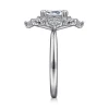 Sale Gabriel & Co. Lois - 14K White Gold Fancy Halo Emerald Cut Diamond Engagement Ring
