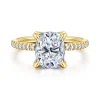 Best Gabriel & Co. Lorenzo - 14K Yellow Gold Elongated Cushion Diamond Engagement Ring