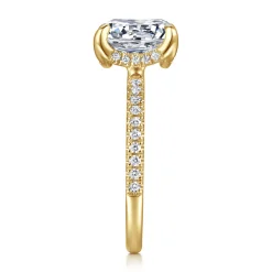 Outlet Gabriel & Co. Lorenzo - 14K Yellow Gold Round Diamond Engagement Ring