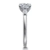 Clearance Gabriel & Co. Louann - 14K White Gold Round Three Stone Diamond Engagement Ring