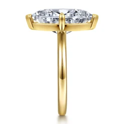 Sale Gabriel & Co. Lou - 14K Yellow Gold Marquise Shape Solitaire Diamond Engagement Ring