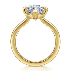 Sale Gabriel & Co. Lou - 14K Yellow Gold Marquise Shape Solitaire Diamond Engagement Ring