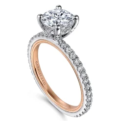 Outlet Gabriel & Co. Love - 14K White-Rose Gold Diamond Engagement Ring
