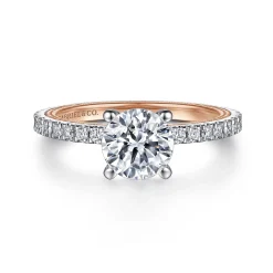 Outlet Gabriel & Co. Love - 14K White-Rose Gold Diamond Engagement Ring