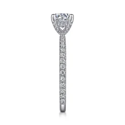 New Gabriel & Co. Love - 14K White-Yellow Gold Diamond Engagement Ring