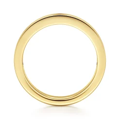Discount Gabriel & Co. Lover - 14K Yellow Gold Channel Set Princess Diamond Anniversary Band - 0.65 ct