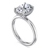 Discount Gabriel & Co. Lua - 14K White Gold Hidden Halo Oval Diamond Engagement Ring